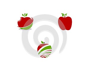 Set of Apple vector illustration design icon logo template