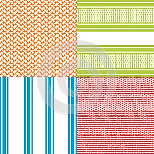 Set of arab motifs on a shemagh scarf