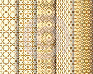 Set of Arabic seamless patterns