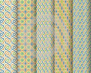 Set of Arabic seamless patterns