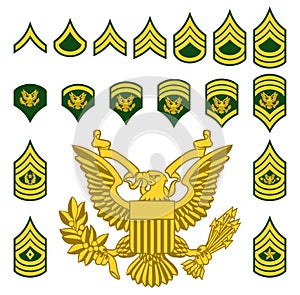 Military Army Enlisted Rank Insignia photo