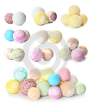 Set with aromatic bath bombs