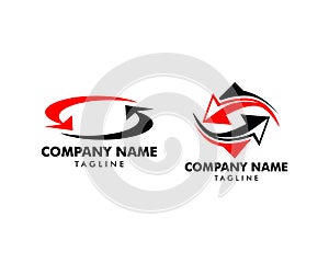 Set of Arrow Exchange Logo Icon Template