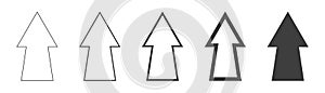 Set arrow icon. Collection different arrows sign.