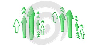 Set of arrows in 3D cartoon style. Arrow collection for app, design banner and poster, navigation