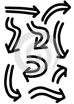 Set of arrows element design