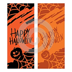 Set of art cards for Happy Halloween