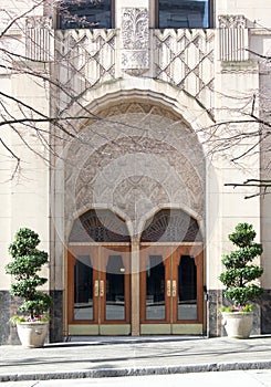 A set of art deco doorways