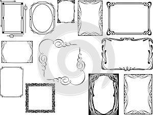 Set of art deco frames photo