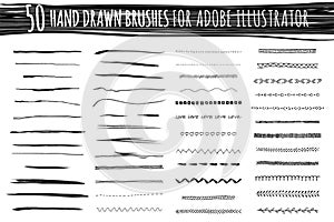 Set of art and pattern brushes photo