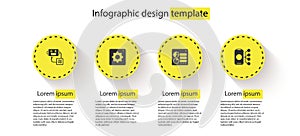 Set Artificial intelligence robot, Computer api interface, and Neural network. Business infographic template. Vector