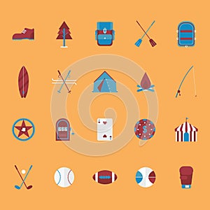 Set of assorted icons. Vector illustration decorative design