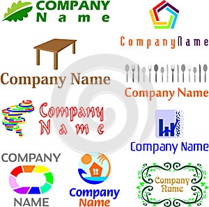 Set of assorted logo examples