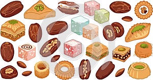 Set of assorted Middle Eastern sweets