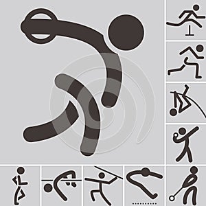 Set of athletics icons