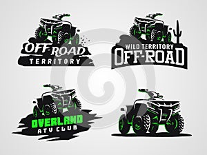 Set of ATV vehicle logo and emblems.