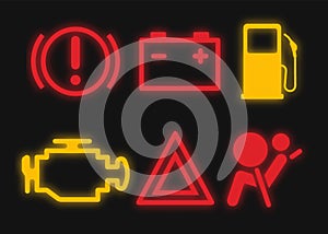 Set of auto car sign. Vector illustration