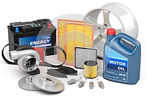 Set of auto parts photo