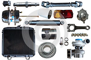 Set of auto parts. Isolated