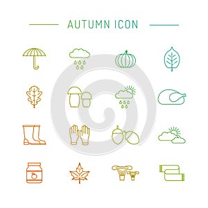 Set autumn icon