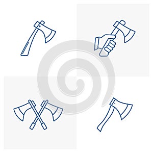 Set of Ax outdoor logo design vector template, Outdoor logo design concept, Icon symbol