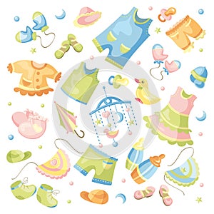 Set of baby clothing photo