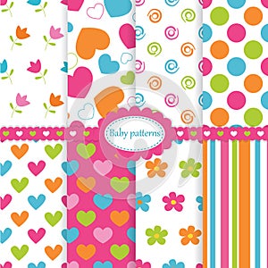 Set of baby patterns