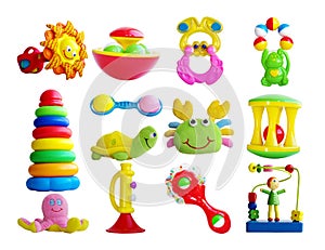 Set of baby's toys