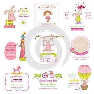 Set of Baby Shower and Arrival Cards