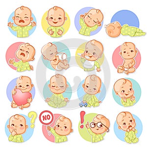 Set with baby stickers.