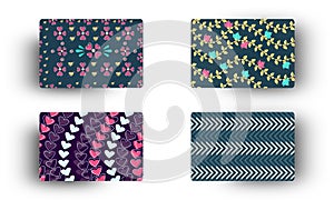 Set background pattern with a unique and charming shape