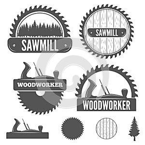 Set of badge, labels or emblem elements for