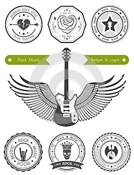Set Badges of Rock music