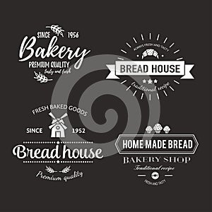 Set of bakery badges