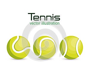 Set ball tennis sport graphic