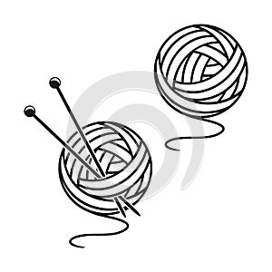 Set of balls of a yarn