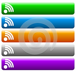 Set of banner, button background. Horizontal rectangular buttons