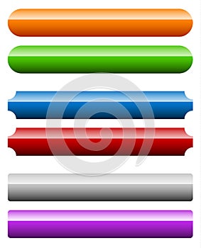 Set of banner, button background. Horizontal rectangular buttons