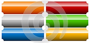 Set of banner, button background. Horizontal rectangular buttons