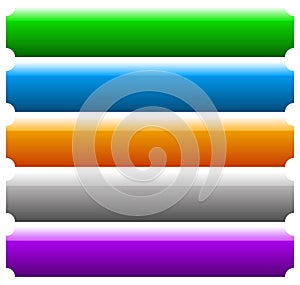 Set of banner, button background. Horizontal rectangular buttons