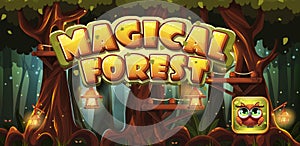 Sada reklamní formát primárně určen pro použití na webových stránkách a ikona počítač hra les 