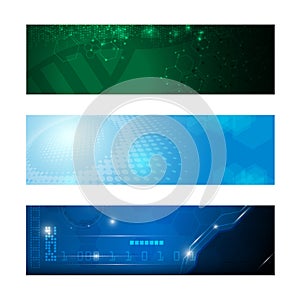 Set of 3 banner technology innovation concept design04