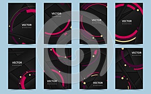 Set of banner templates. Bright modern abstract design. Vector Illustration