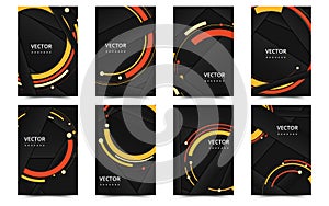 Set of banner templates. Bright modern abstract design. Vector Illustration