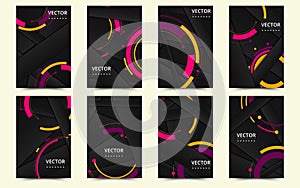 Set of banner templates. Bright modern abstract design. Vector Illustration