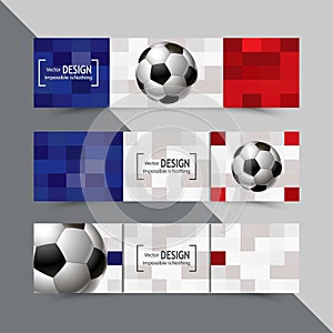Set of banners for Euro 2016 World FIFA championship