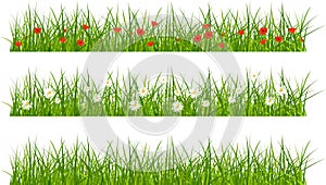 Set of banners grass