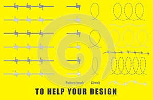 A set of barbed wire with different twisting pitches from different metals.