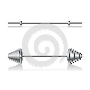 Set barbells, vector illustration.