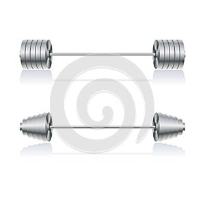 Set barbells, vector illustration.